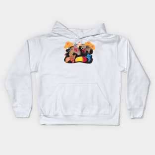 autumn animals Kids Hoodie